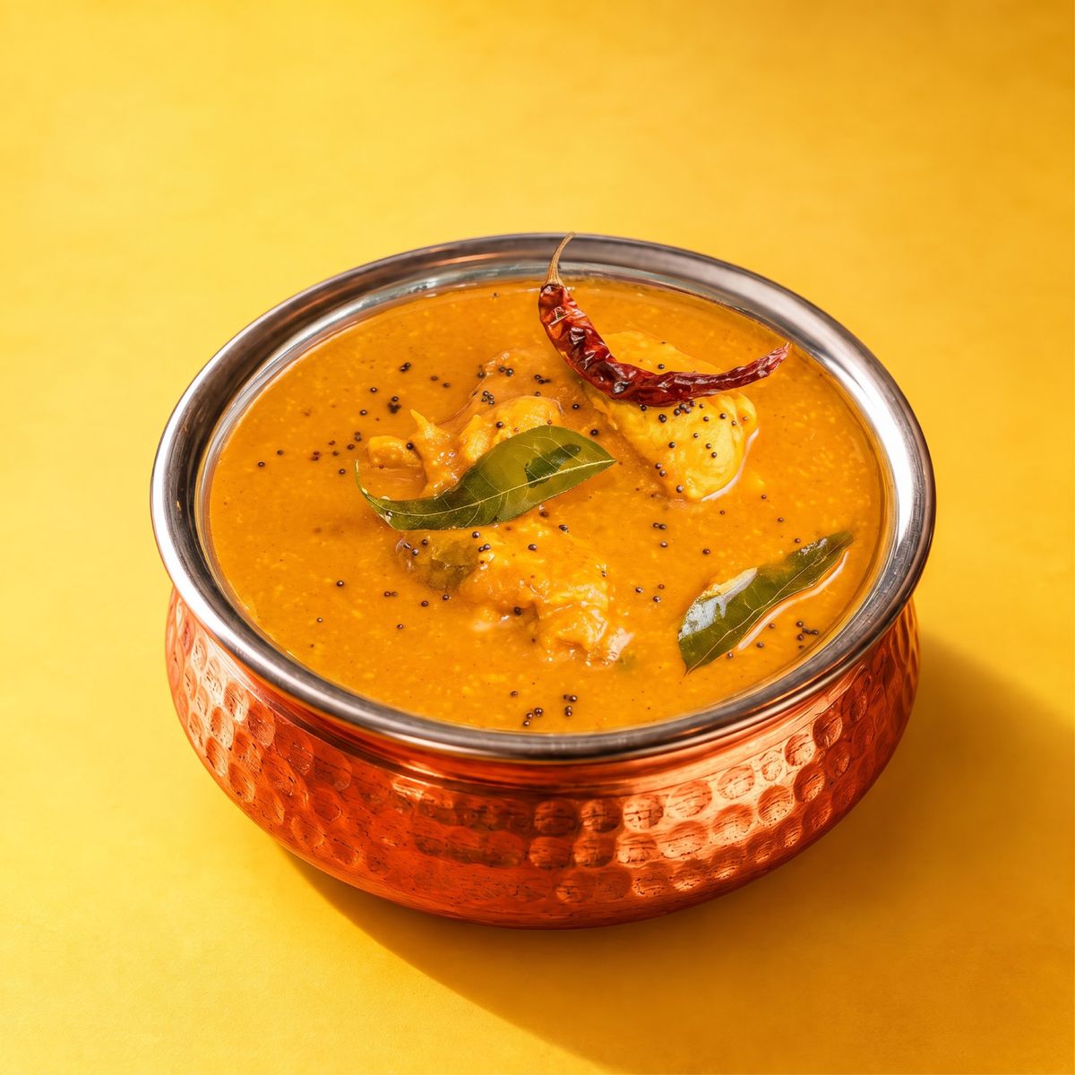 Chicken madras with curry leaves and chilli