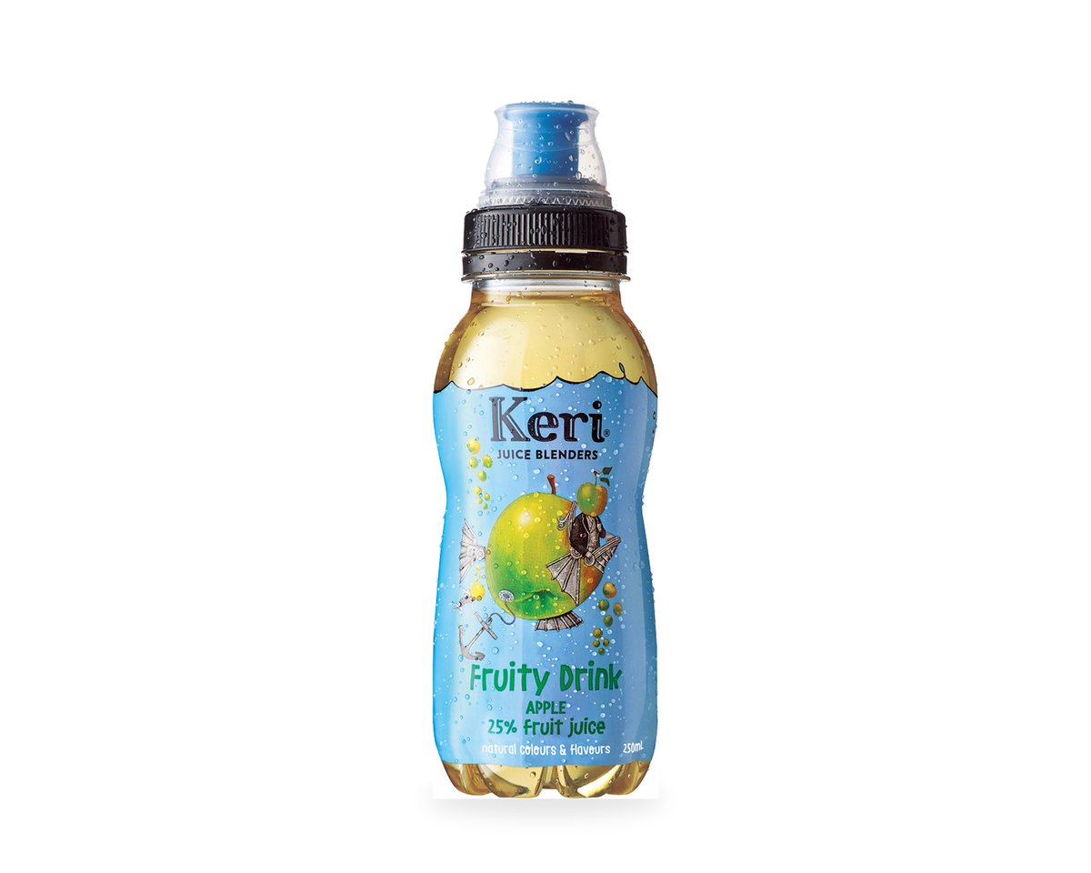 250 mL bottle of Keri Apple fruity drink