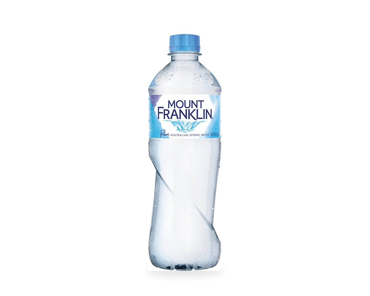 600 mL bottle of Mount Franklin spring water